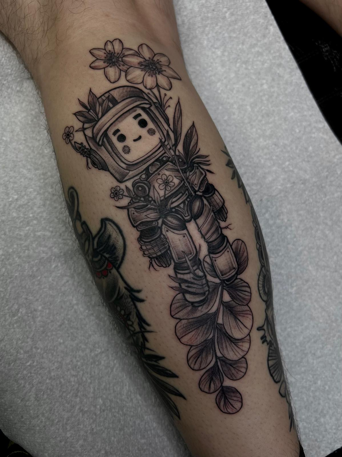 robot gaming tattoo